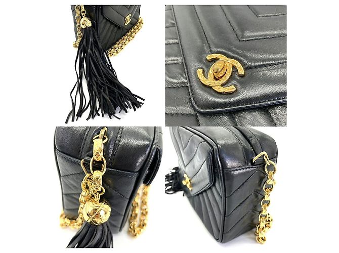 Borsa a tracolla Chanel V-stitch Chevron Chain - vista 5