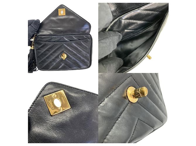 Borsa a tracolla Chanel V-stitch Chevron Chain - vista 6
