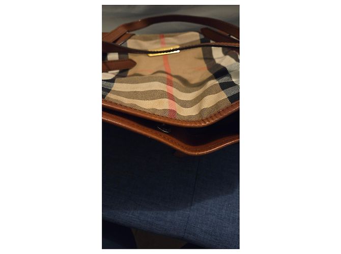 Burberry Borsa Tote Canterbury Nova Check Marrone - vista 11