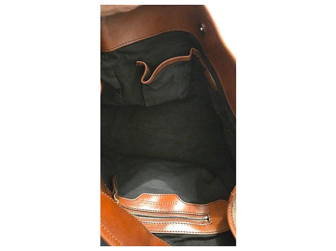 Burberry Borsa Tote Canterbury Nova Check Marrone - vista 13