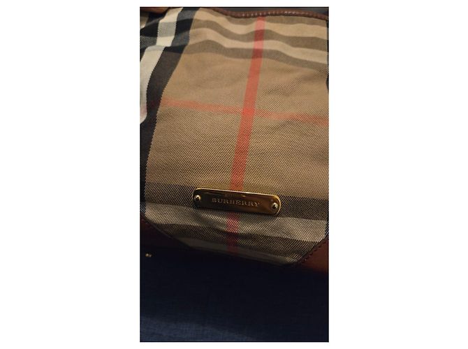Burberry Borsa Tote Canterbury Nova Check Marrone - vista 3