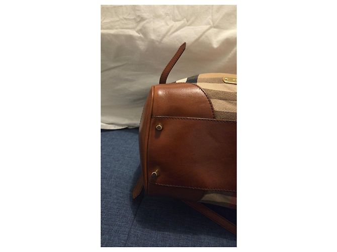 Burberry Borsa Tote Canterbury Nova Check Marrone - vista 4