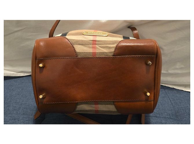 Burberry Borsa Tote Canterbury Nova Check Marrone - vista 6