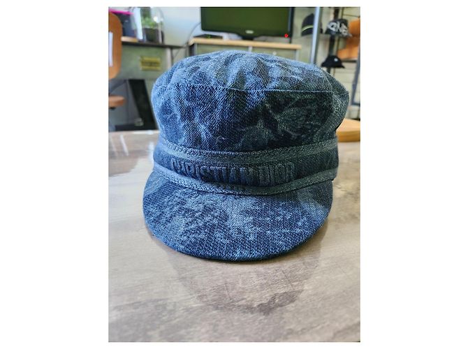 Christian Dior cappellino in cotone blu navy - vista 2