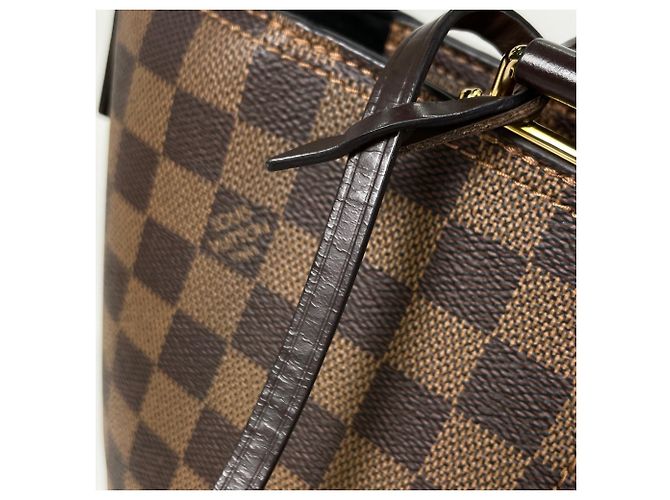 Borsa Jersey Tote Louis Vuitton in Damier Brown Noir - vista 4