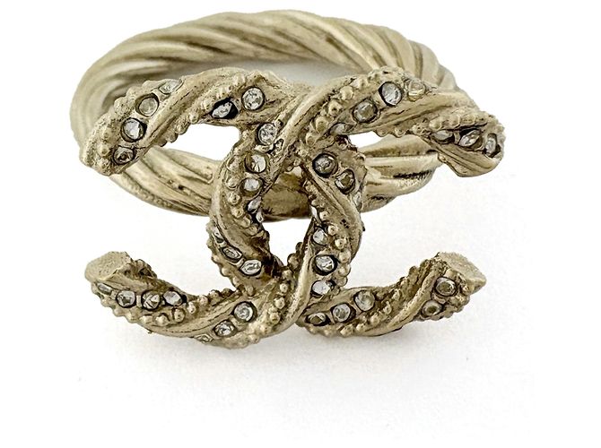 Anello a fascia con strass Chanel - vista 2