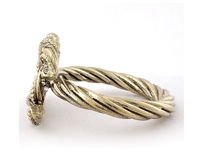 Anello a fascia con strass Chanel - vista 3