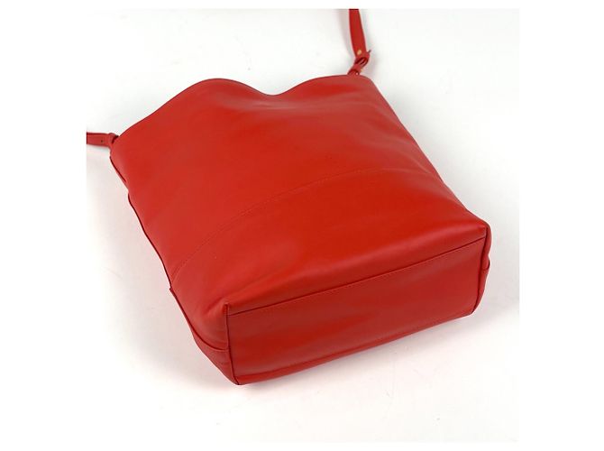 Borsa a tracolla Bottega Veneta in pelle rossa - vista 2
