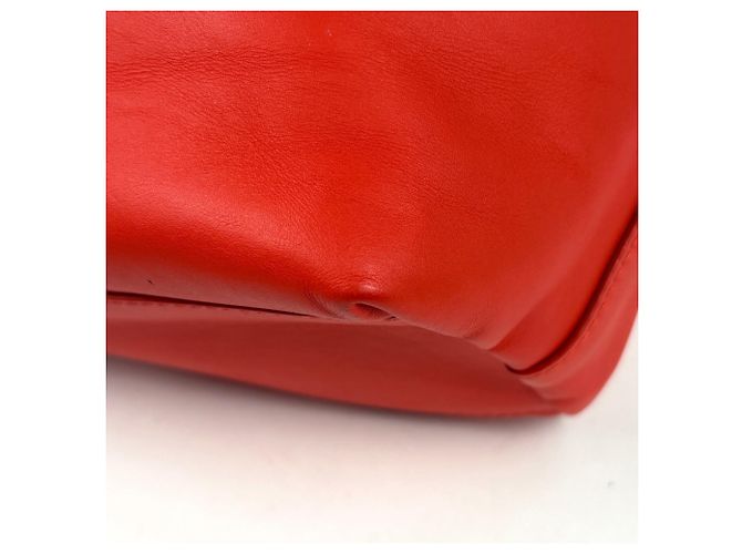 Borsa a tracolla Bottega Veneta in pelle rossa - vista 3