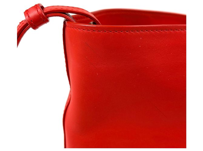 Borsa a tracolla Bottega Veneta in pelle rossa - vista 5