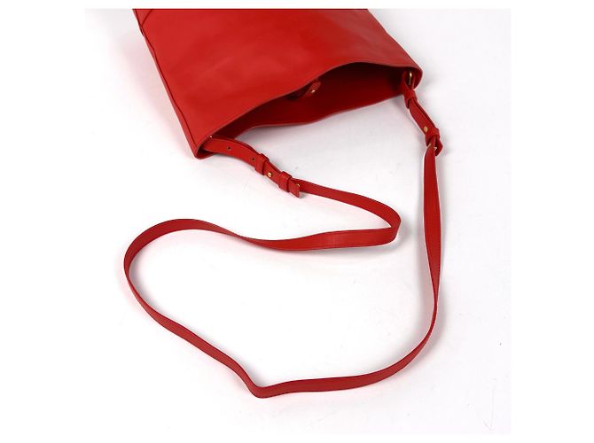 Borsa a tracolla Bottega Veneta in pelle rossa - vista 6