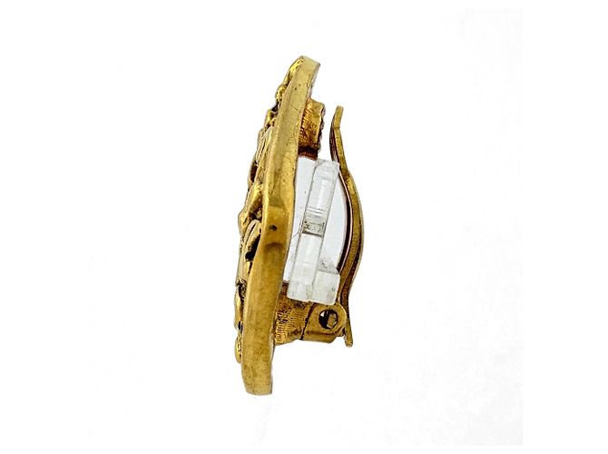 Orecchini a clip Chanel placcati oro - vista 2