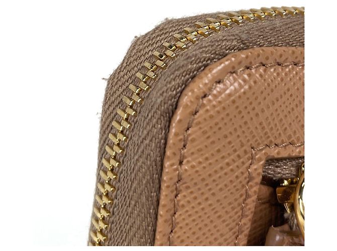 Monedero Prada de piel beige - vista 5