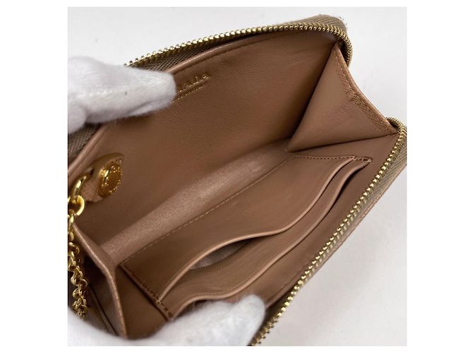 Monedero Prada de piel beige - vista 7
