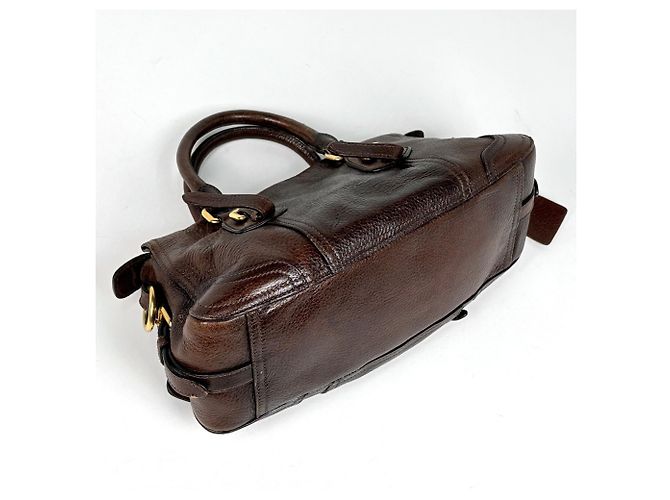 Bolso de mano Prada de piel marrón - vista 2