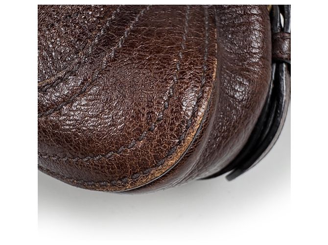 Bolso de mano Prada de piel marrón - vista 3