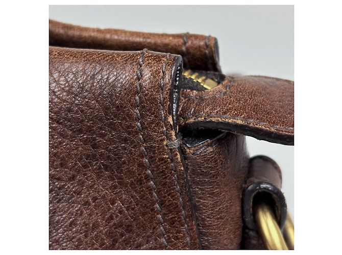 Bolso de mano Prada de piel marrón - vista 4