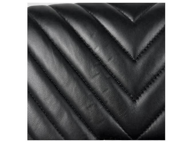 Borsa a tracolla Chanel Boy Chanel V-stitch in pelle Chevron - vista 5