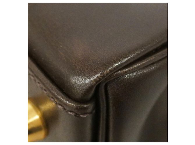 Hermès Borsa Hermes Kelly 32 in pelle Box Calf Brown - vista 6