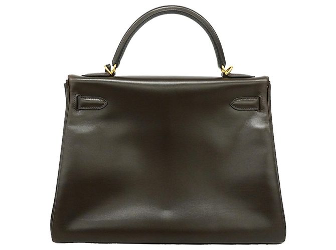 Hermès Borsa Hermes Kelly 32 in pelle Box Calf Brown - vista 9