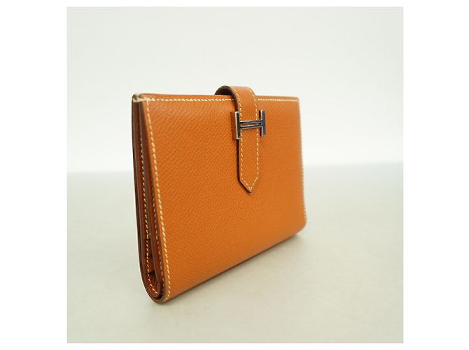 Béarn Hermès Cartera Hermes Bearn Compact en piel Epsom Gold - vista 2