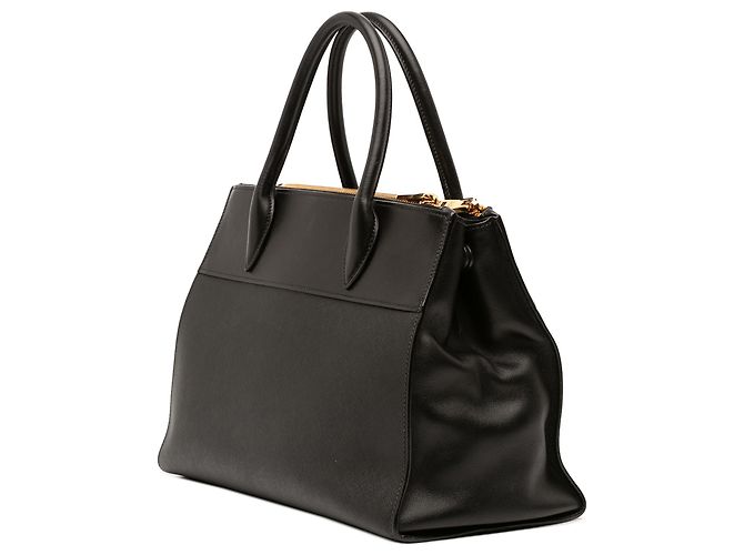Borsa Prada Paradigme in Saffiano nera con rifiniture in vitello City - vista 2