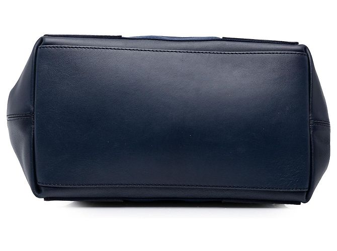 Balenciaga Cabas Tote S in pelle di vitello traforata blu navy - vista 3