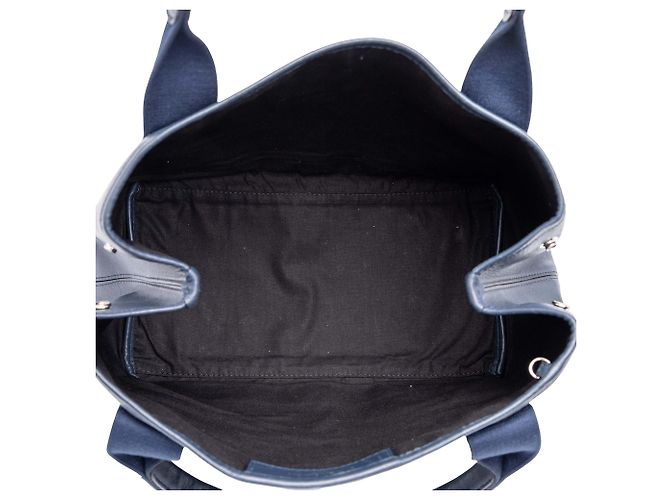 Balenciaga Cabas Tote S in pelle di vitello traforata blu navy - vista 4