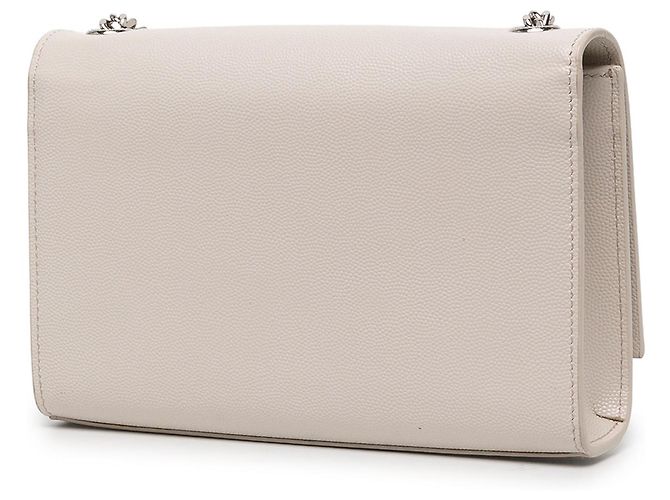 Autre Marque Saint Laurent White Small Grain de Poudre Monogram Kate Tassel Crossbody - vista 2