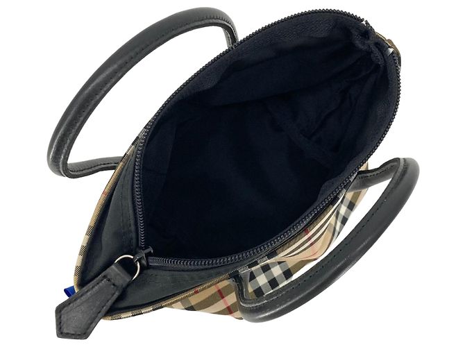 Borsa Burberry Beige House Check Canvas - vista 4