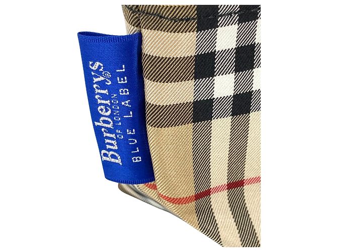 Borsa Burberry Beige House Check Canvas - vista 6