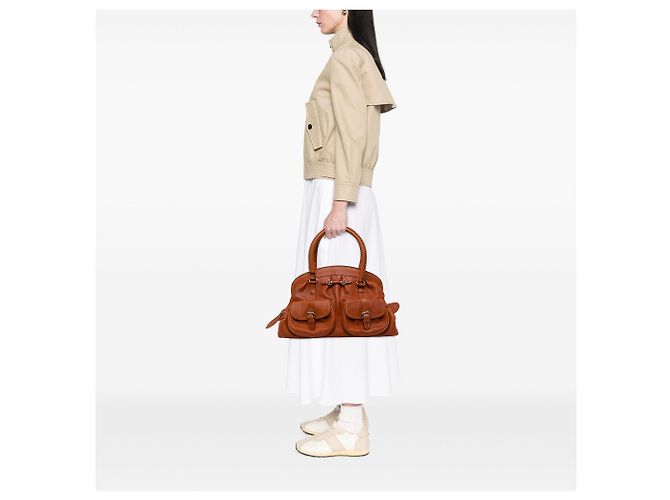 Borsa a mano Dior My Dior Pockets Large in pelle di vitello marrone - vista 5
