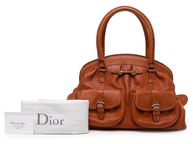 Borsa a mano Dior My Dior Pockets Large in pelle di vitello marrone - vista 6