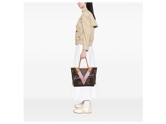 Louis Vuitton Brown Limited Edition Monogram Forte Dei Marmi V Neverfull MM - vista 5