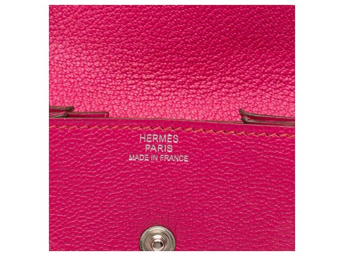 Hermès Pink Chevre Mysore Le 24 Coin Pouch - vista 4