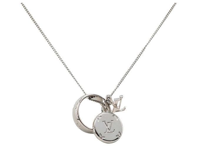 Collana con pendente Monogram argento Louis Vuitton - vista 2