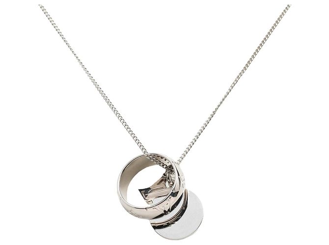 Collana con pendente Monogram argento Louis Vuitton - vista 3