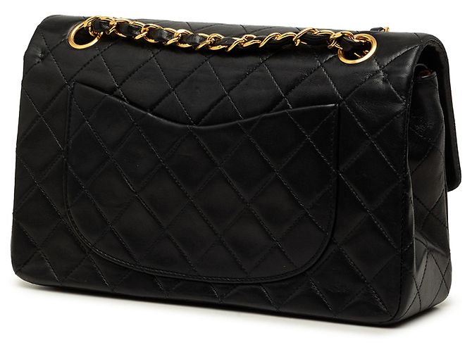 Chanel Black Small Classic Lambskin Double Flap - vista 2