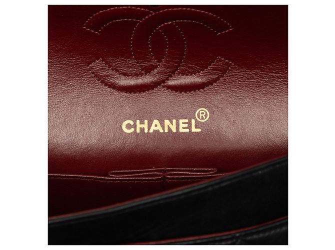 Chanel Black Small Classic Lambskin Double Flap - vista 5