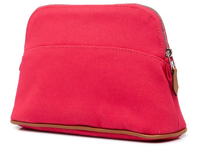 Hermès Bolide Trousse De Voyage Pouch PM in Toile Rosa - vista 2