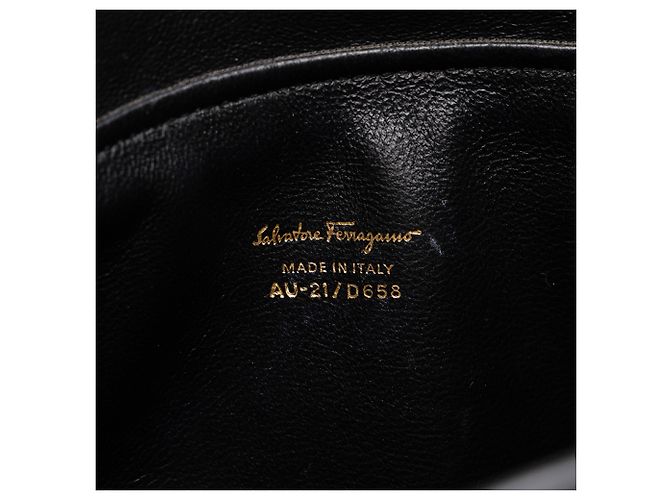 Salvatore Ferragamo Borsa Ferragamo Gancini Juliette Lock Story in pelle nera - vista 5