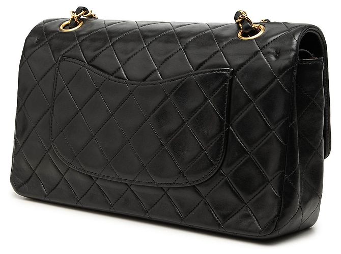 Chanel Black Medium Classic Lambskin Double Flap - Ansicht 2