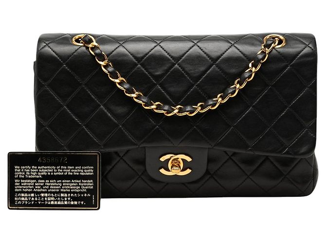 Chanel Black Medium Classic Lambskin Double Flap - Ansicht 7