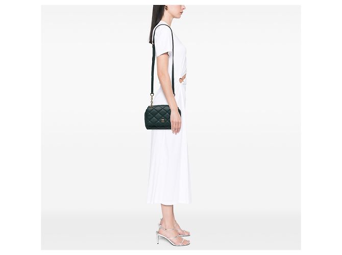 Borsa a tracolla Miss Kate in pelle matelassé verde Dolce & Gabbana - vista 5