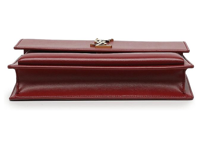 Autre Marque Borsa Saint Laurent Sunset Top Handle Large in pelle di vitello rossa con monogramma - vista 3