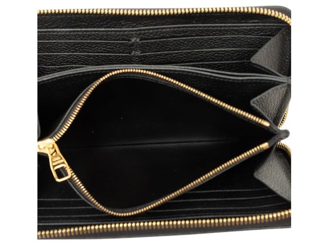 Louis Vuitton Black Bicolor Monogram Empreinte Giant Zippy Wallet - view 4
