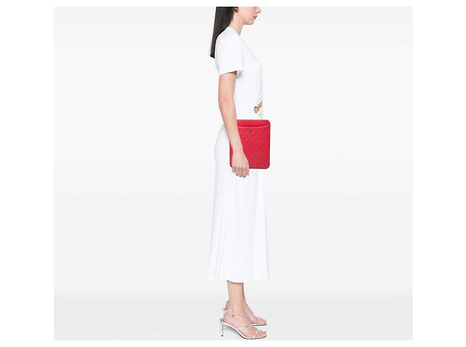 Custodia per Ipad Chanel Red CC Quilted Lambskin - vista 6