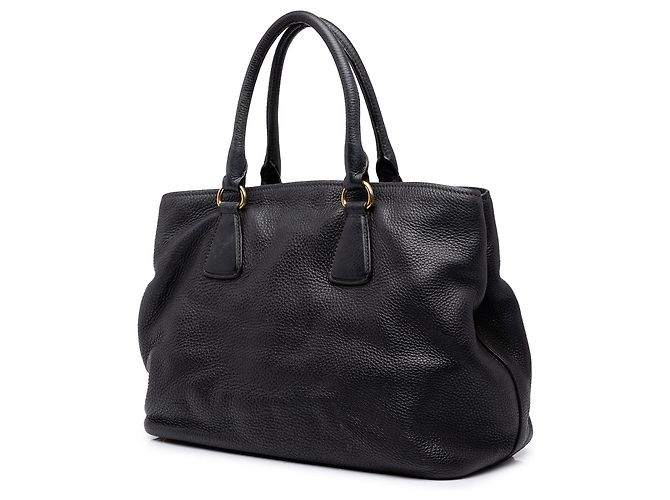 Tote aperta convertibile Prada in Vitello Daino nero - vista 2