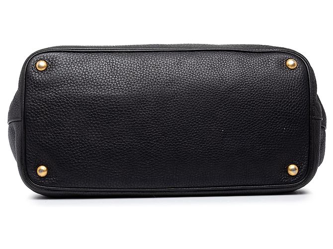 Tote aperta convertibile Prada in Vitello Daino nero - vista 3