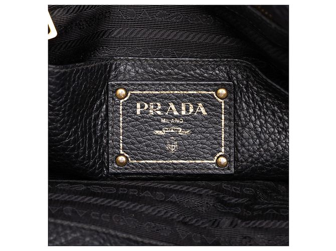 Tote aperta convertibile Prada in Vitello Daino nero - vista 5